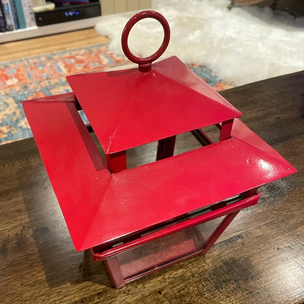 Crate&Barrel Red Lantern